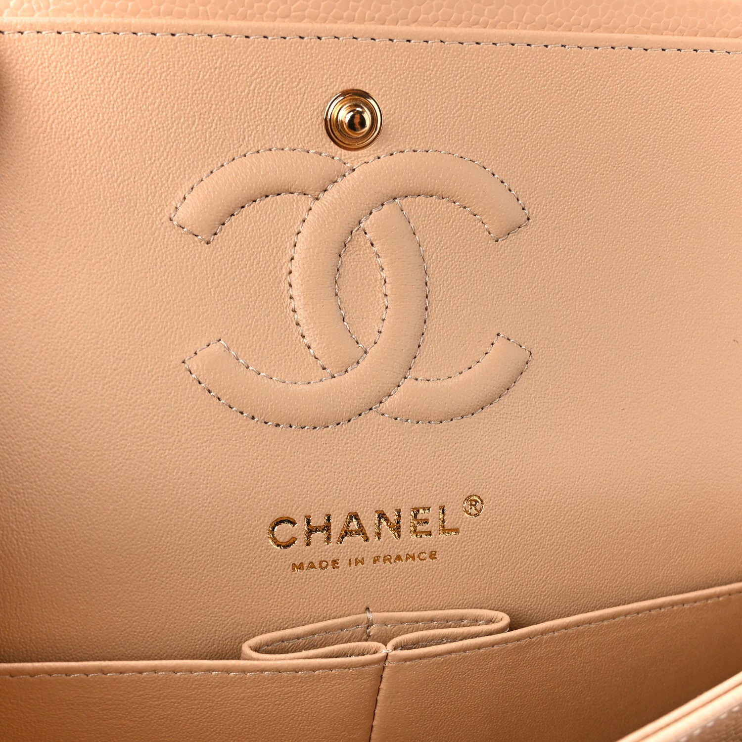 Chanel Caviar Quilted Small Double Flap Beige 6 of 11