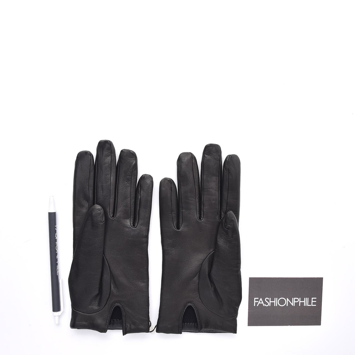 Lambskin Quilted Chocolate Bar Gloves 7 Black