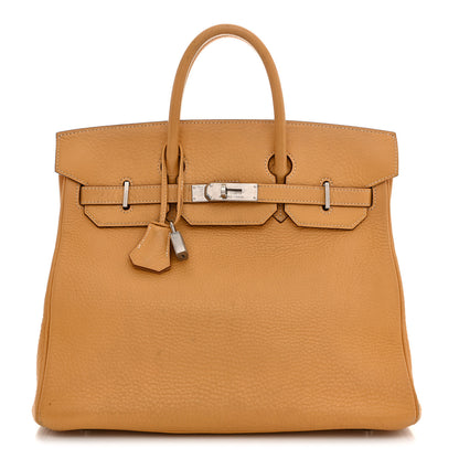 Hermes Taurillon Clemence HAC Birkin 32 Natural Sable 1 of 24