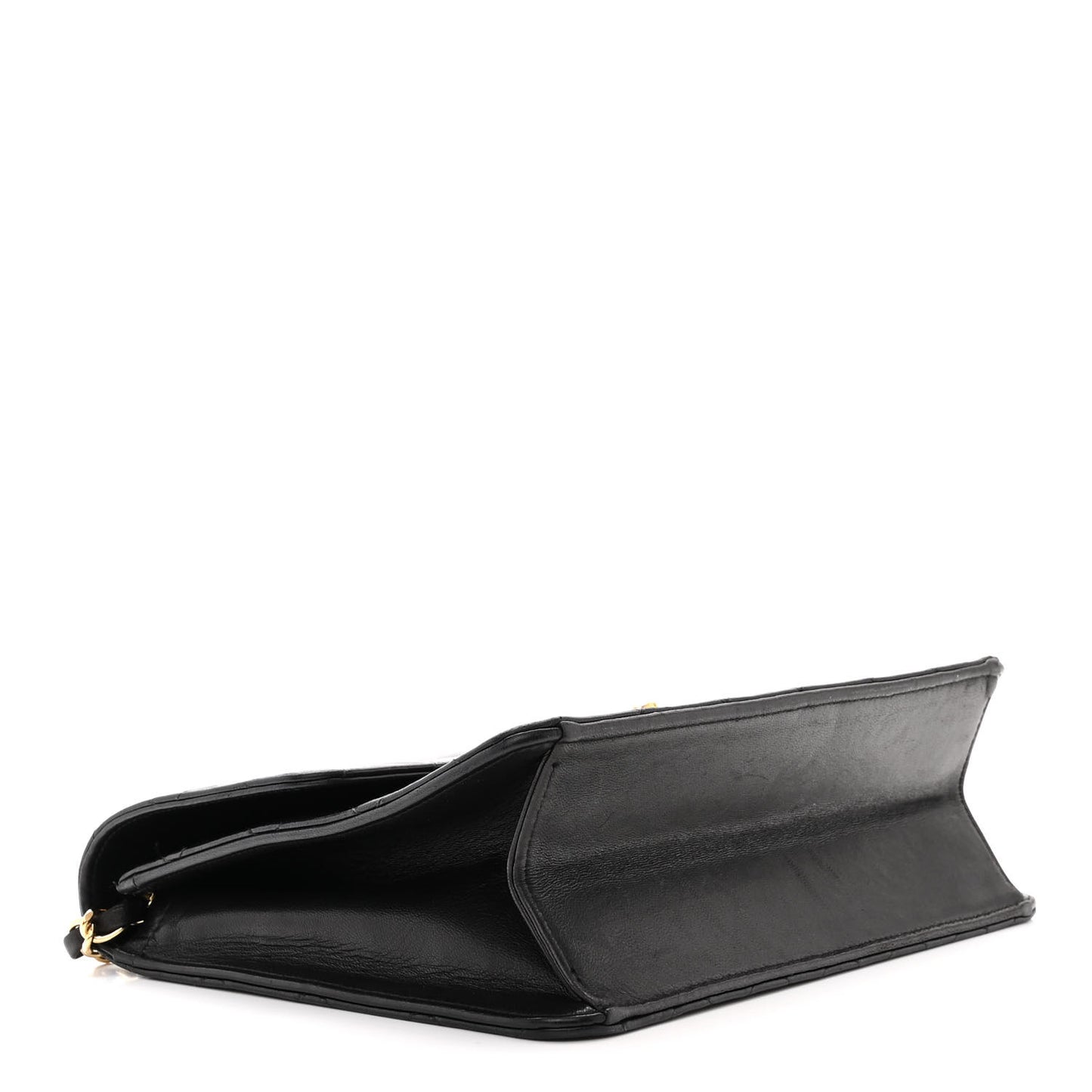 Lambskin Quilted Small Single Flap Bag Black