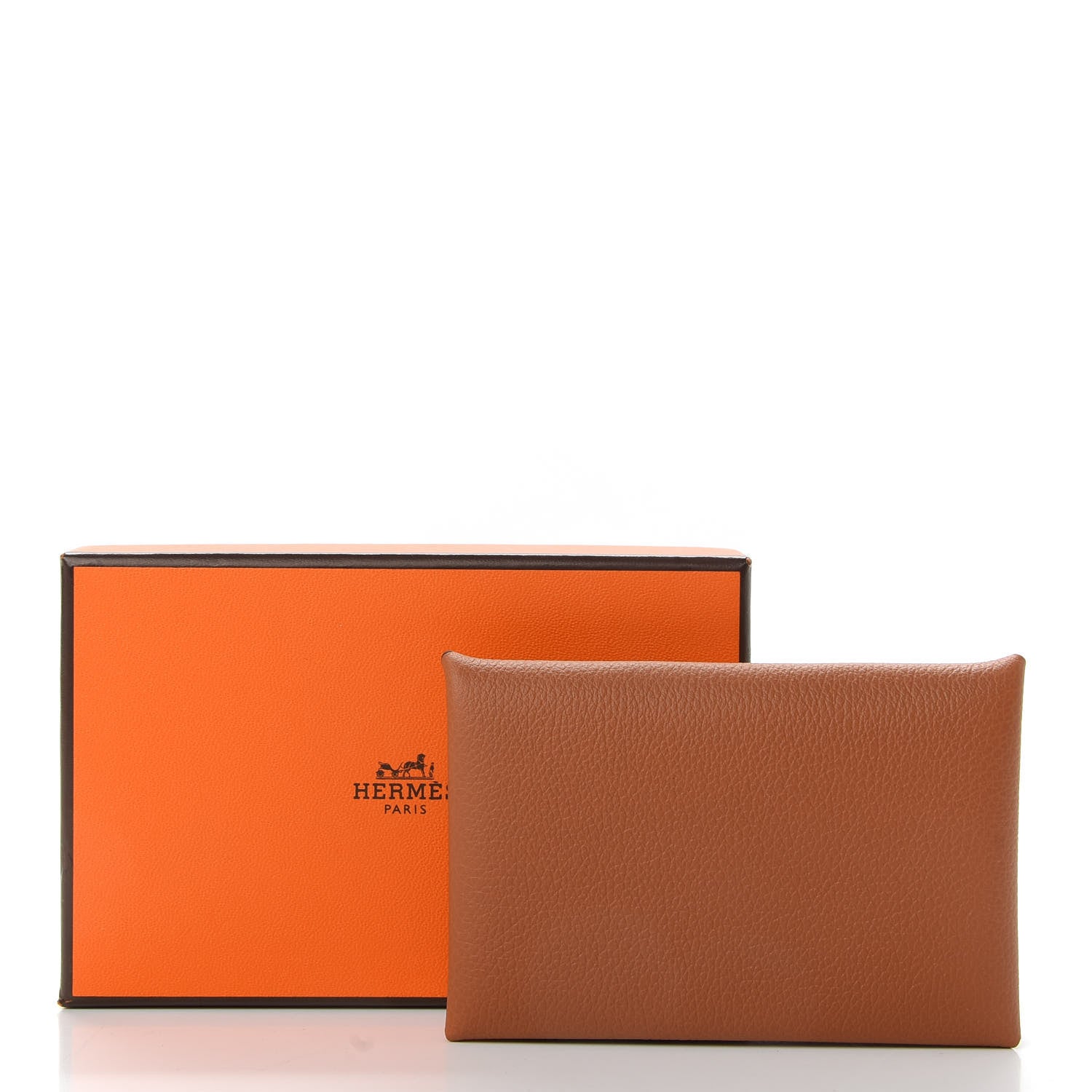 Hermes Evercolor Calvi Verso Card Case Gold Beige De Weimar 7 of 7