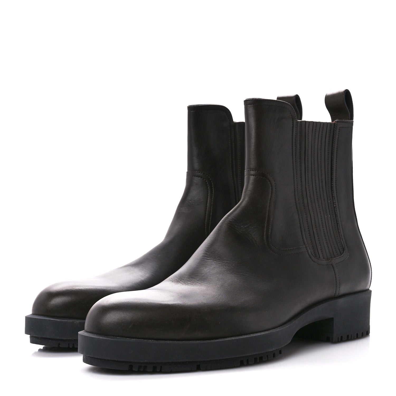 Hermes Calfskin Mens Chelsea Ankle Boots 44 Black 3 of 10