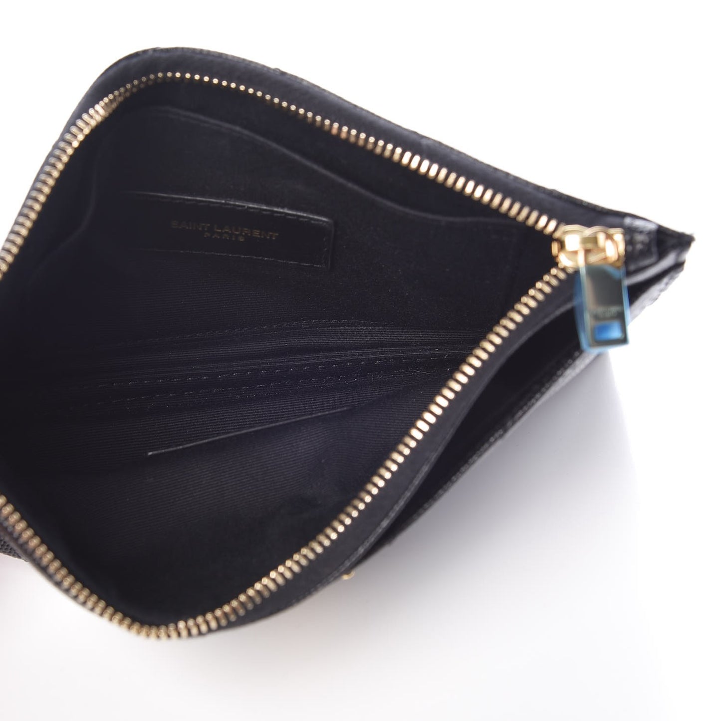 Grain De Poudre Chevron Monogram Bill Pouch Black