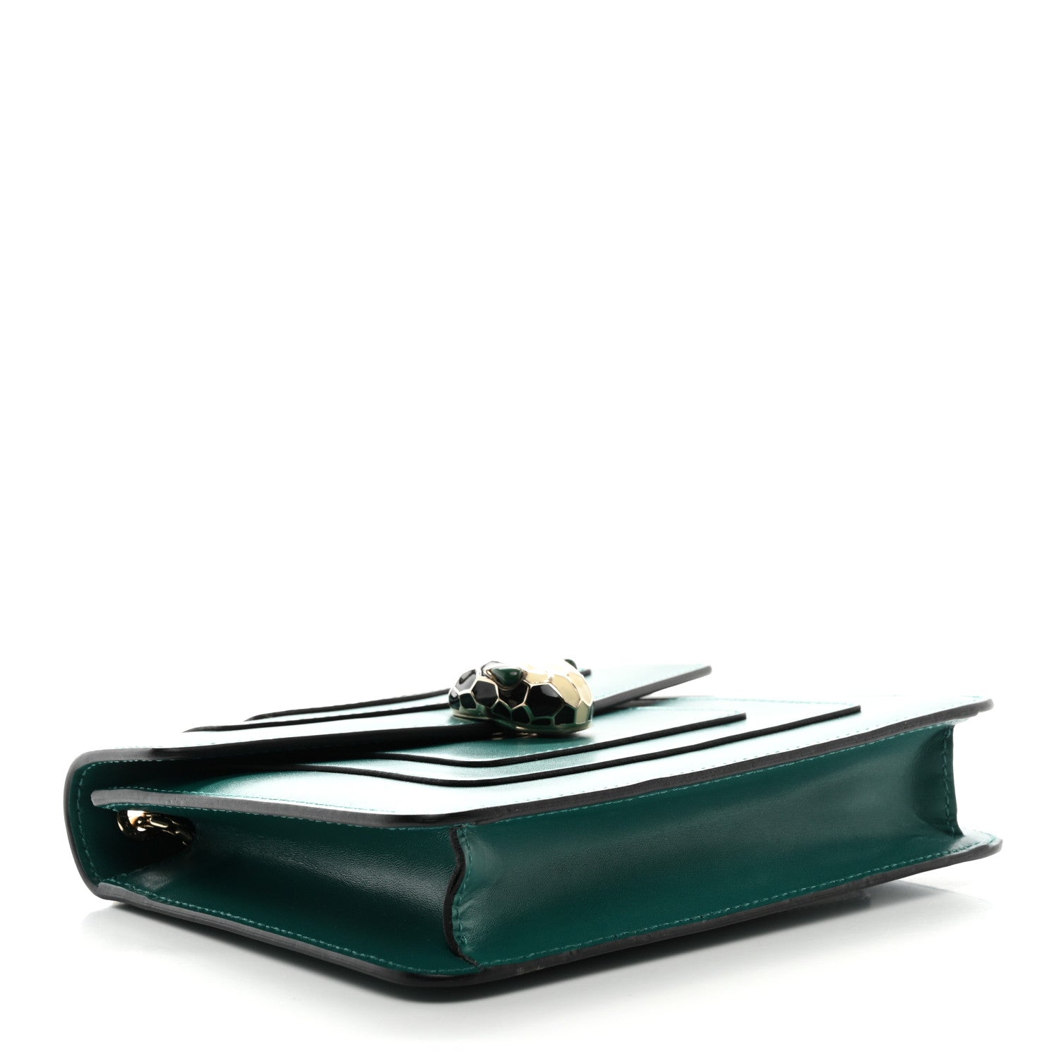 Bulgari Calfskin Small Serpenti Forever Snake Strap Crossbody Bag Emerald Green 5 of 11