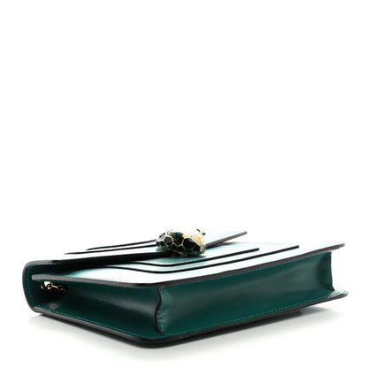 Bulgari Calfskin Small Serpenti Forever Snake Strap Crossbody Bag Emerald Green 5 of 11