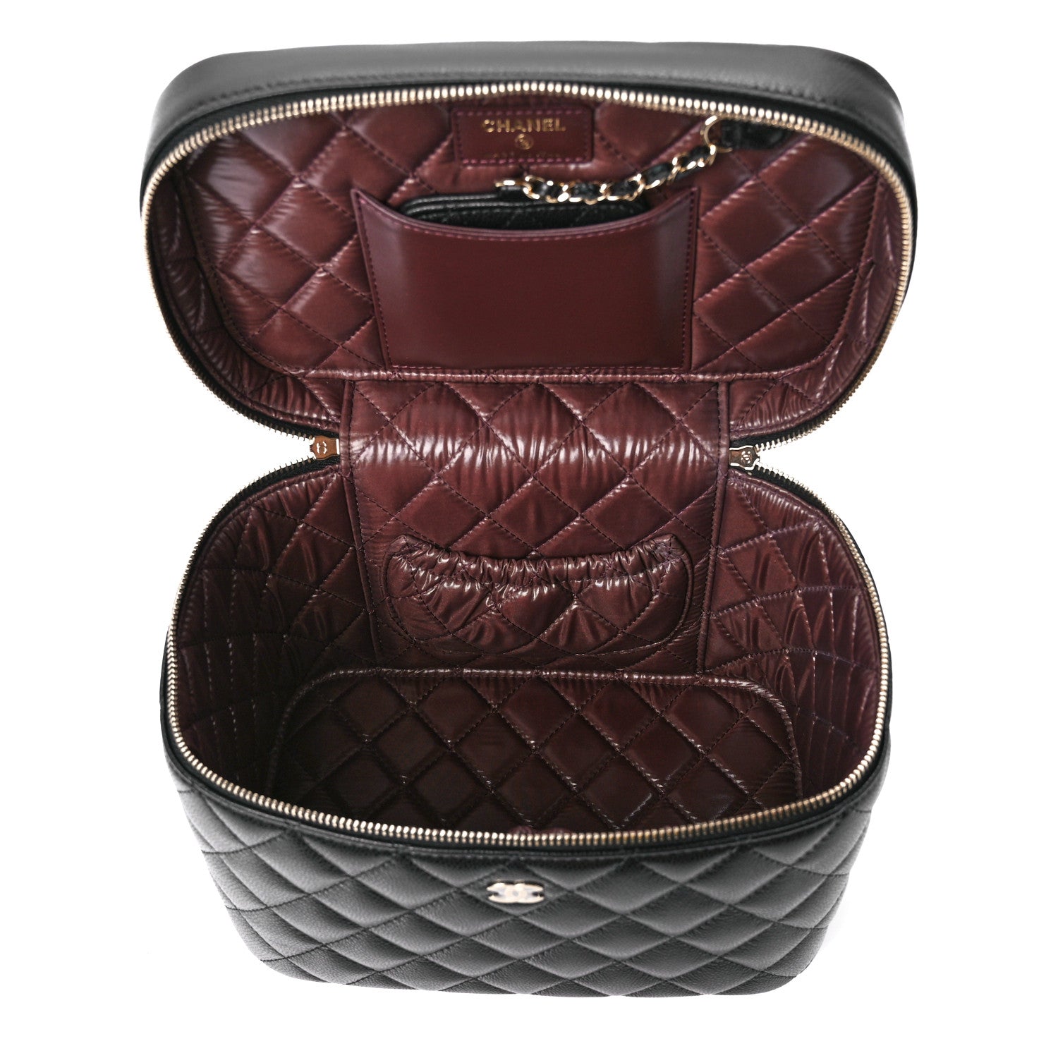 Chanel Caviar Quilted Large Vanity Pouch Black 5 of 13