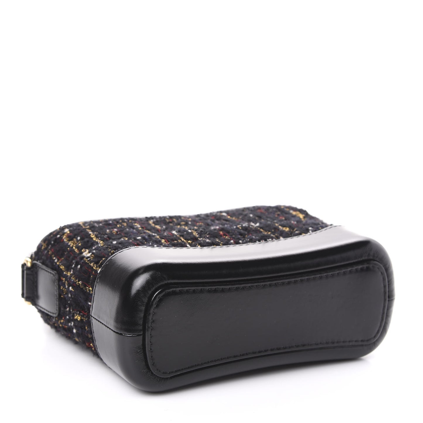 Tweed Calfskin Small Gabrielle Hobo Black Gold Red Ecru