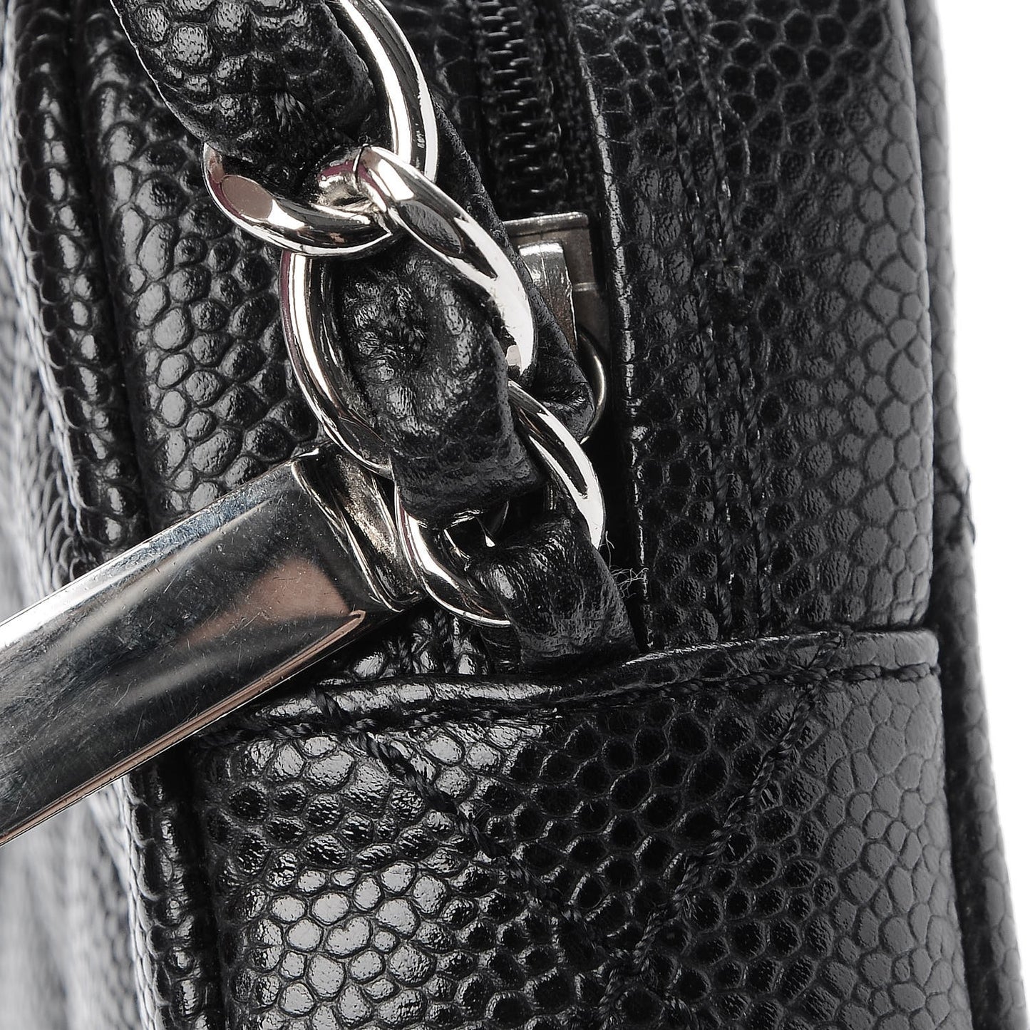 Caviar Quilted Camera Case Crossbody Bag Black