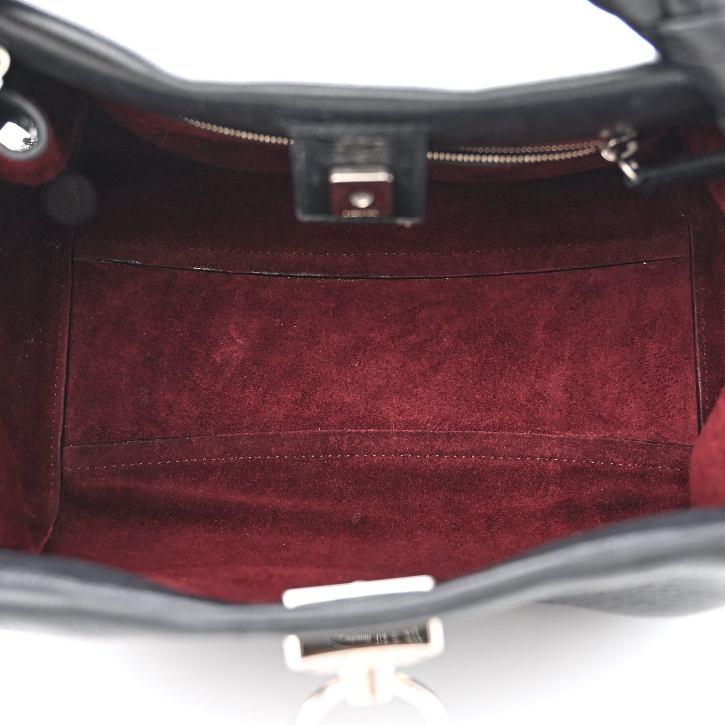 Shiny Calfskin Small Iris Tote Black