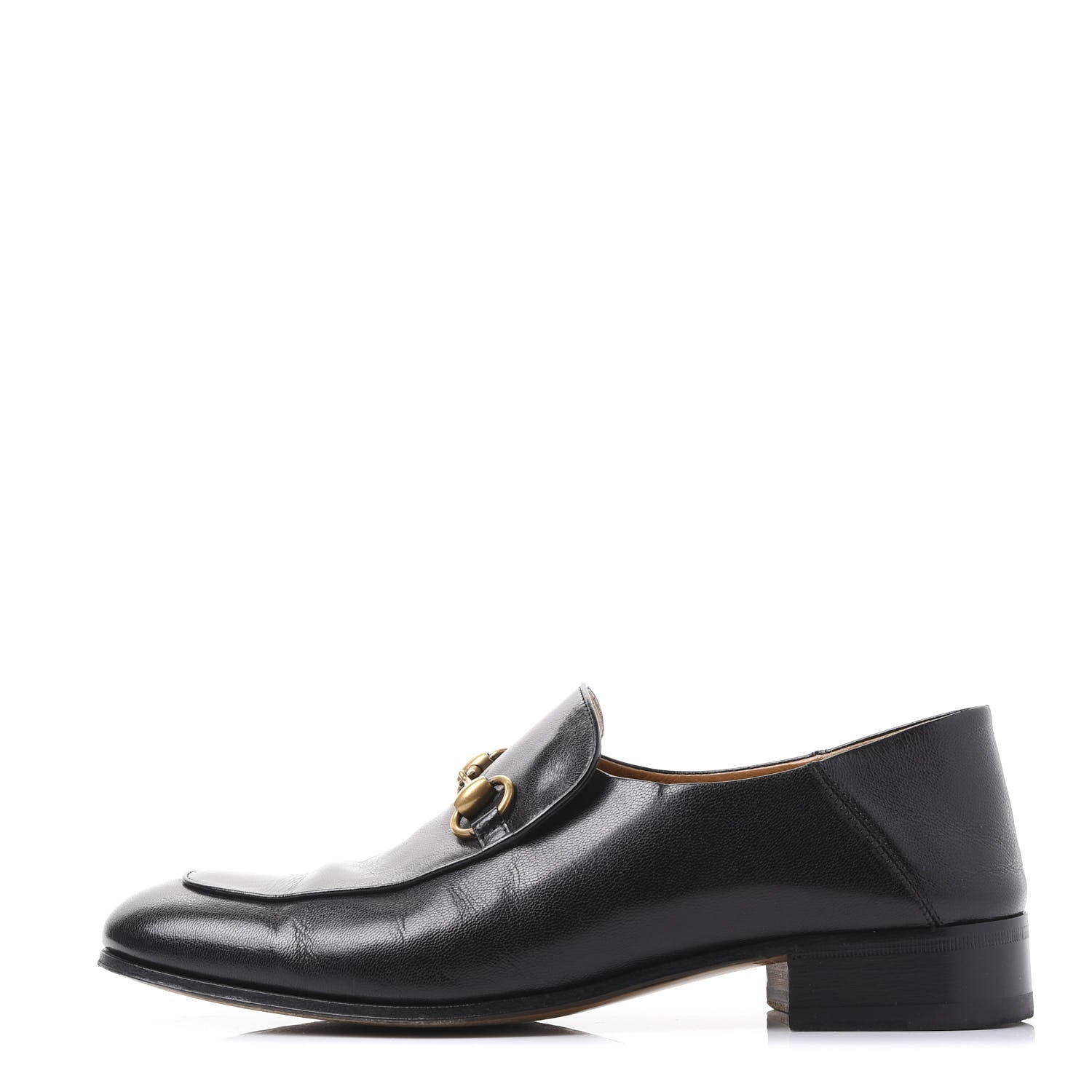 Gucci Goatskin Mens Horsebit Loafers 8.5 Black 1 of 9
