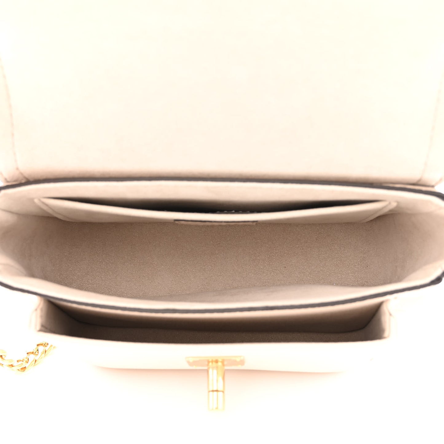 Grained Calfskin Lockme Tender Greige