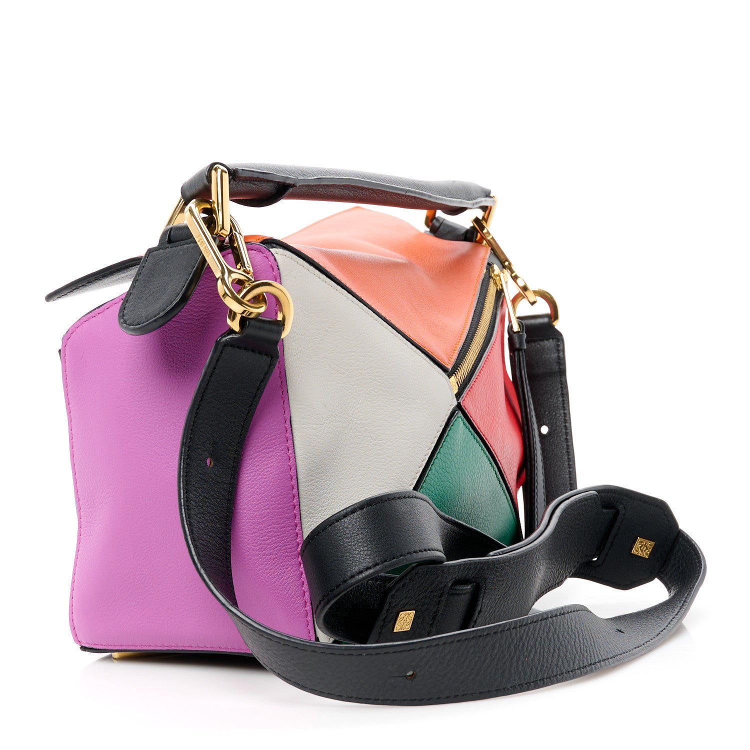 Loewe Calfskin Small Puzzle Bag Multicolor Black 3 of 14