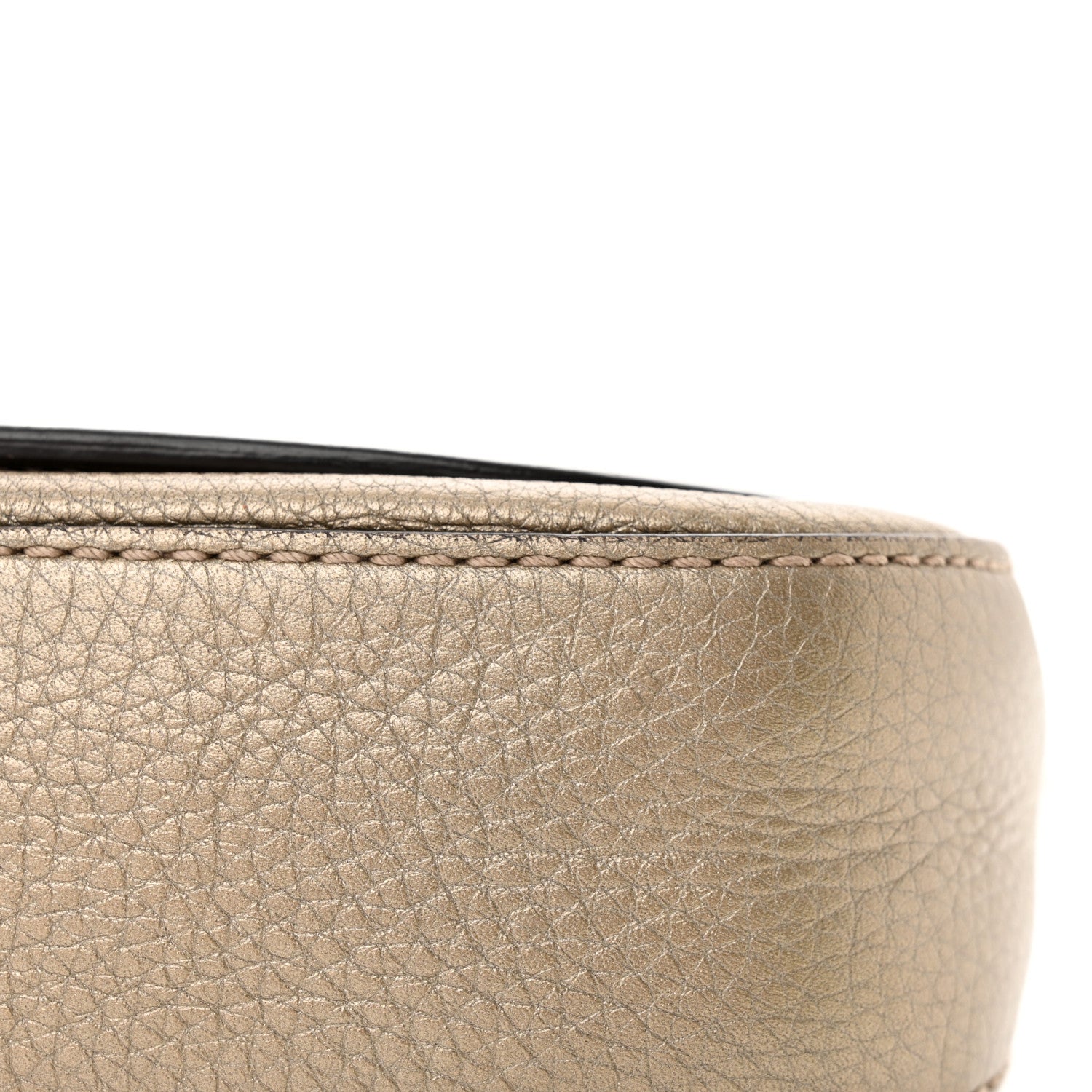 Gucci Metallic Pebbled Calfskin Small Soho Flap Crossbody Gold Ombre 11 of 18