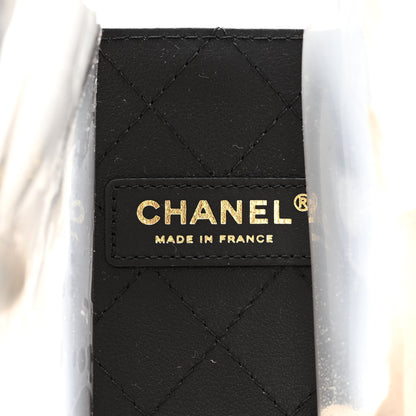 Chanel Lambskin PVC Sand By The Sea Flap With Pearl Strap Black 6 of 11