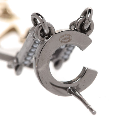 Chanel Crystal Pearl Chanel Bright Young Things Earrings Gold Ruthenium 4 of 4