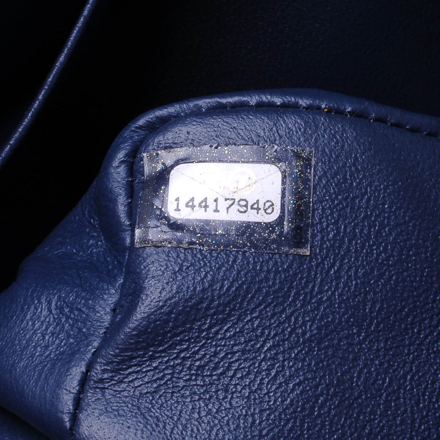 Patent Jumbo Double Flap Navy Blue