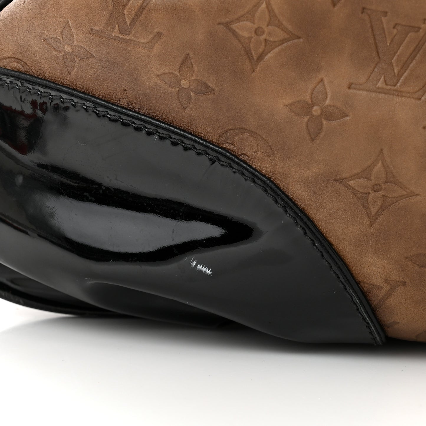 Monogram Embossed Polly Hobo Taupe
