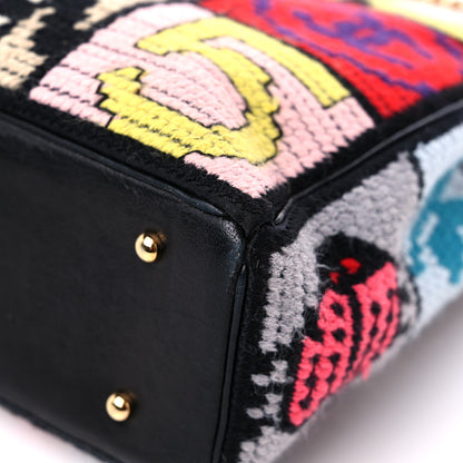 Chanel Needlepoint Precious Symbols Shoulder Bag Black 10 of 15