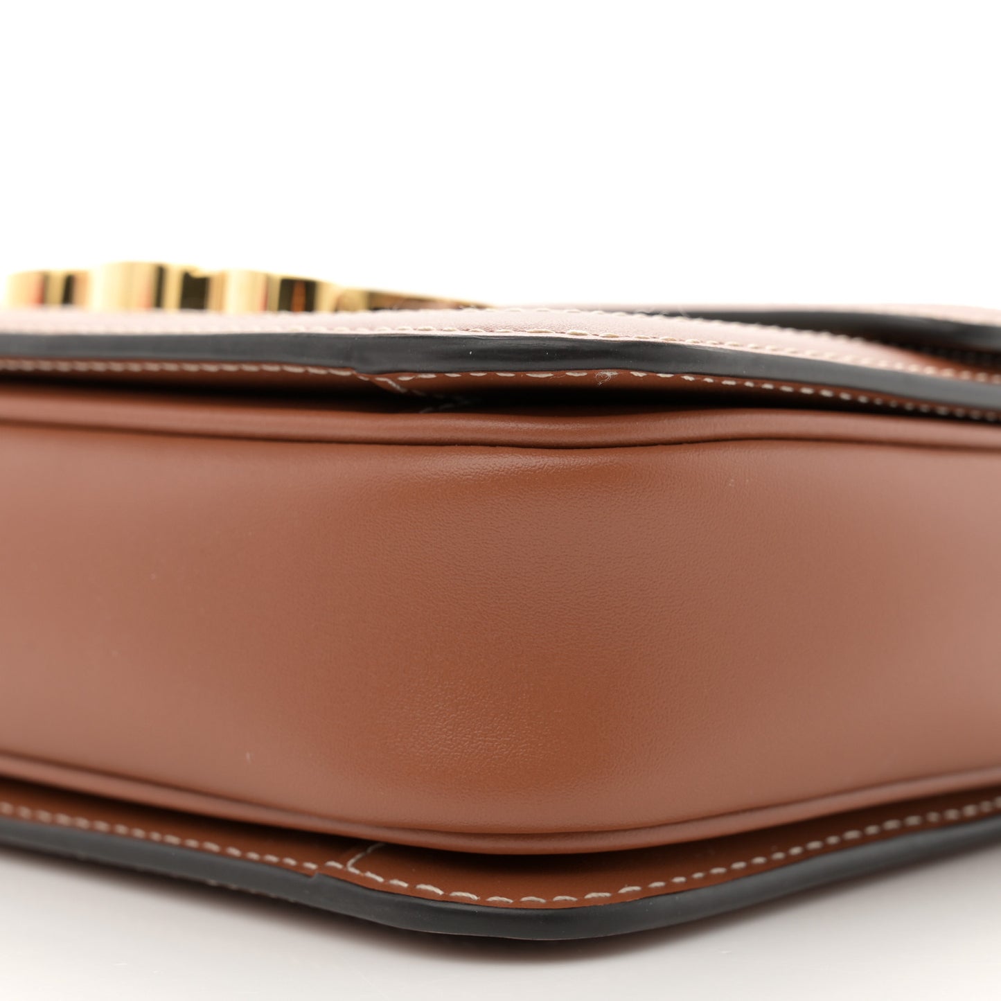 Textile Calfskin Teen Triomphe Bag Natural Tan