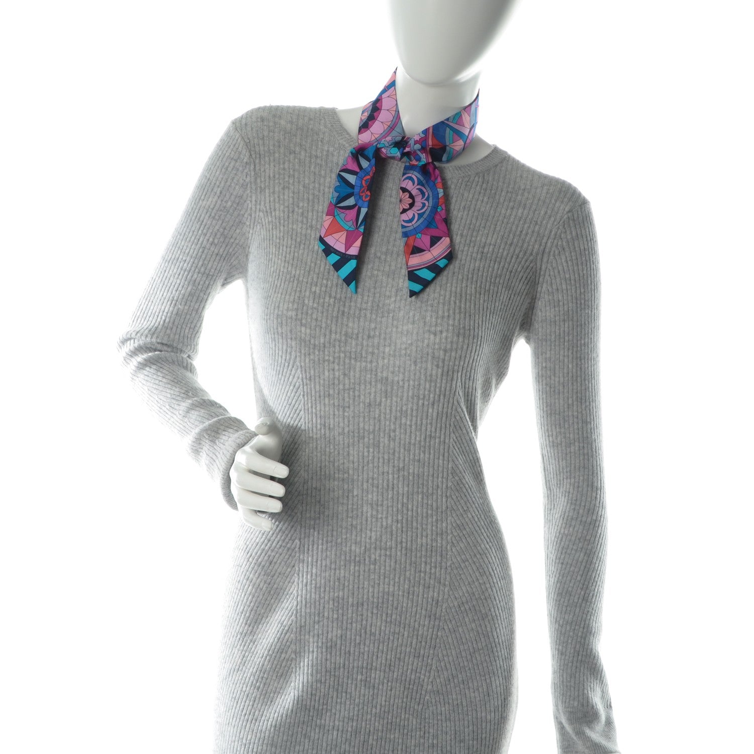 Hermes Silk Rose de Compas Twilly Turquoise Fuchsia Bleu 2 of 5