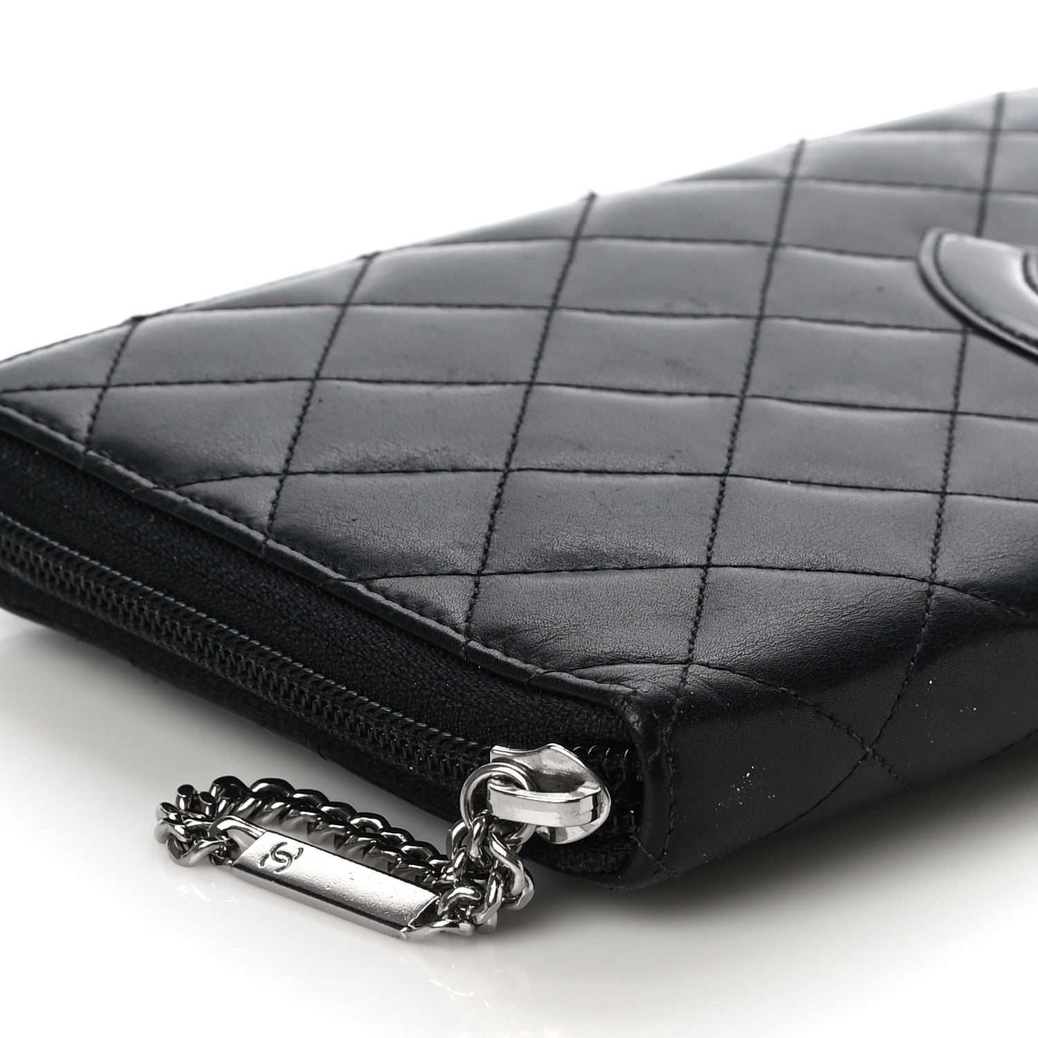 Chanel Calfskin Cambon Zip Around Organizer Wallet Black 11 of 23