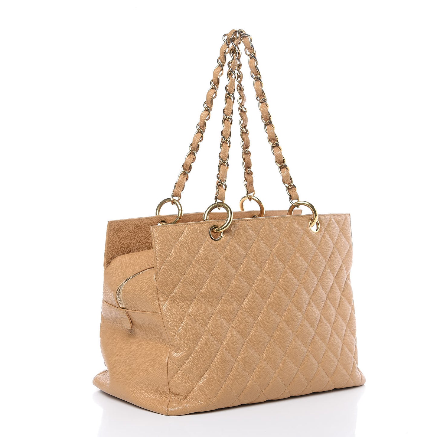 Caviar Quilted Petit Timeless Tote PTT Beige