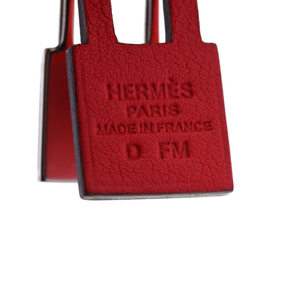 Hermes Palladium Swift O'Kelly Earrings Rouge de Coeur 4 of 5