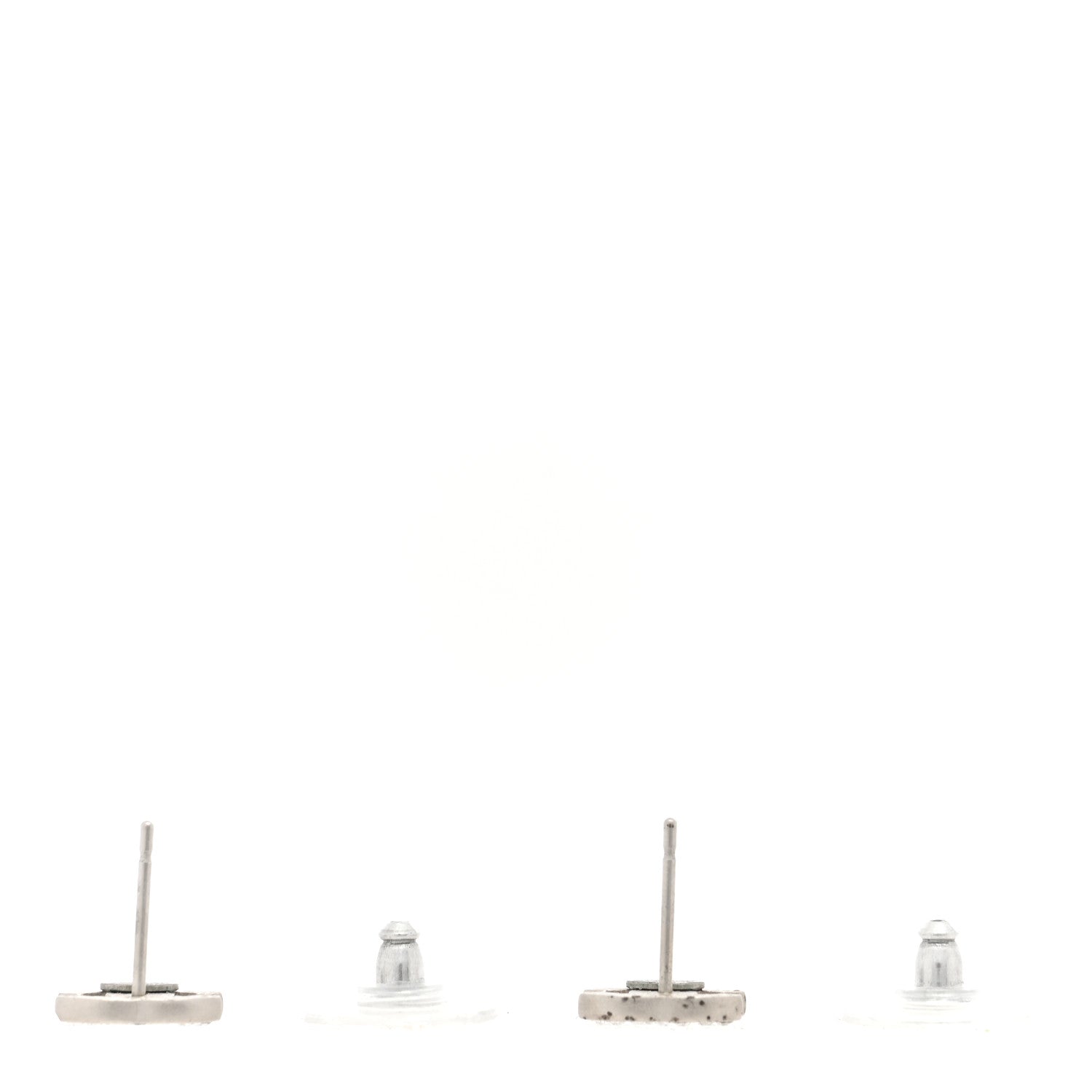 Chanel Crystal Mini Timeless CC Earrings Silver 3 of 4