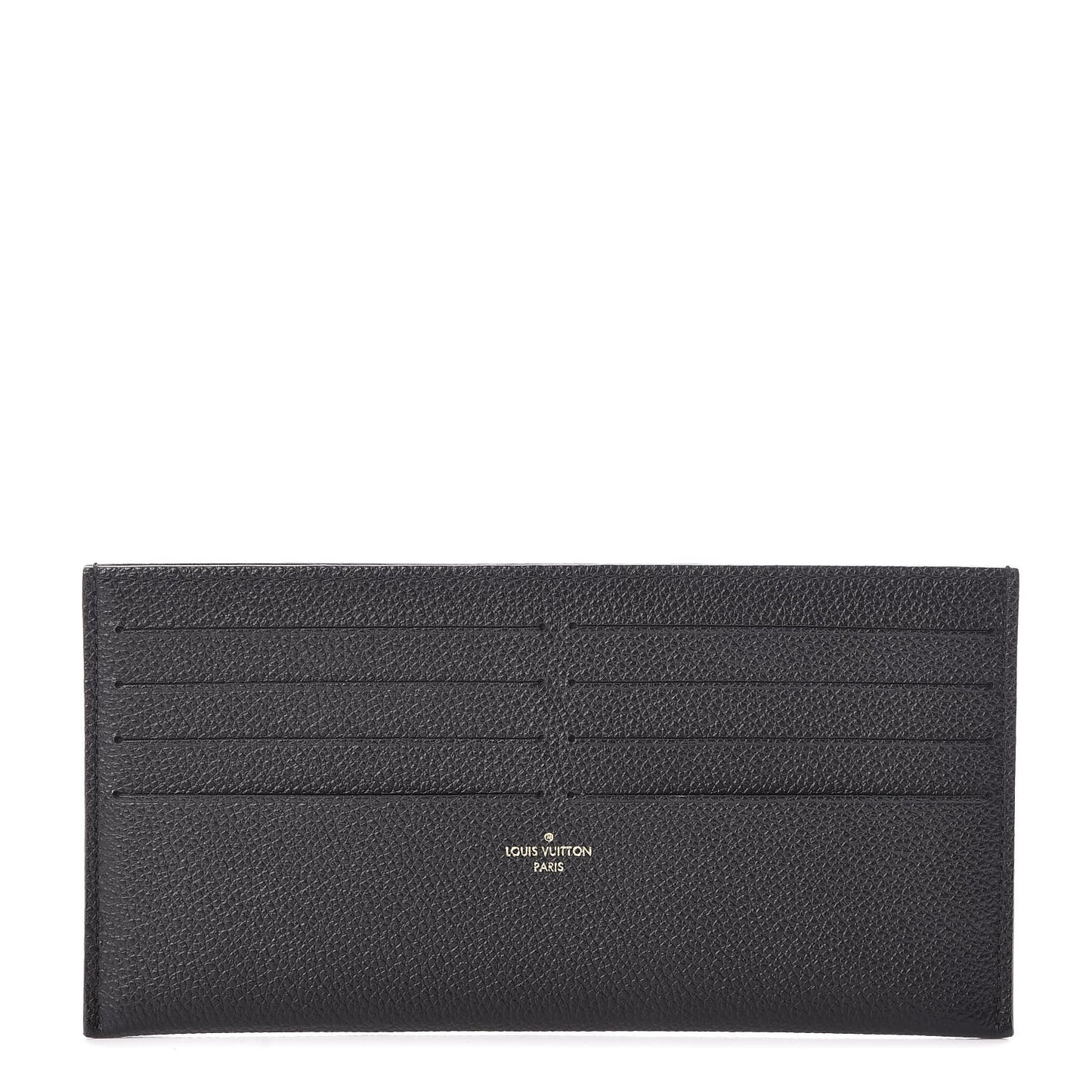 Calfskin Felicie Chain Wallet Card Holder Insert Black