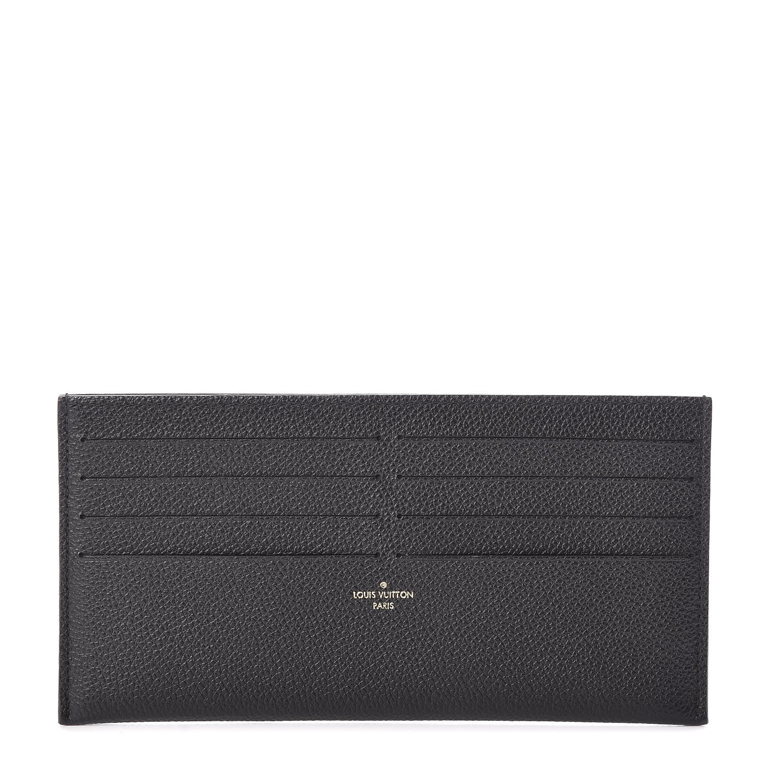 Louis Vuitton Calfskin Felicie Chain Wallet Card Holder Insert Black 1 of 6