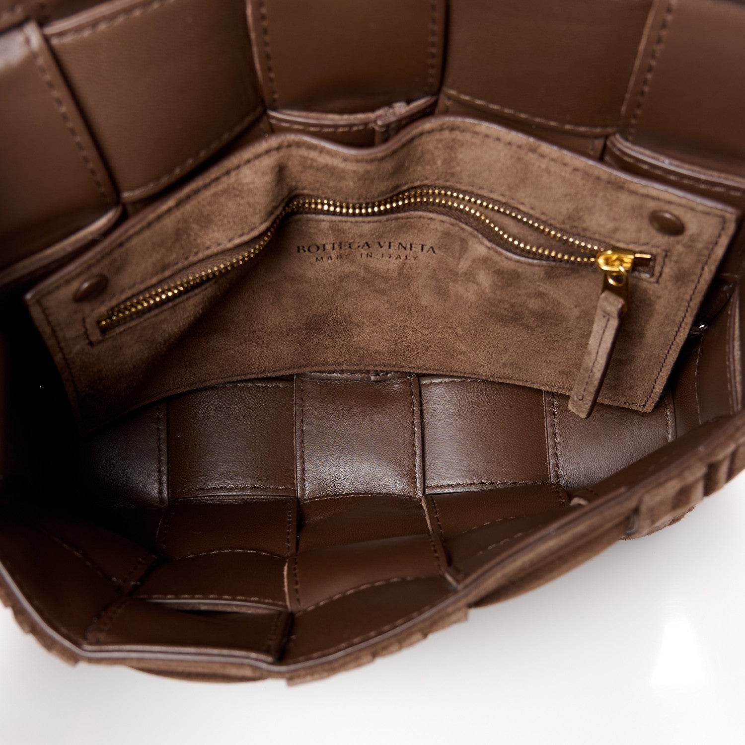 Bottega Veneta Suede Maxi Intreccio Plisse Cassette Crossbody Bag Brown 5 of 11