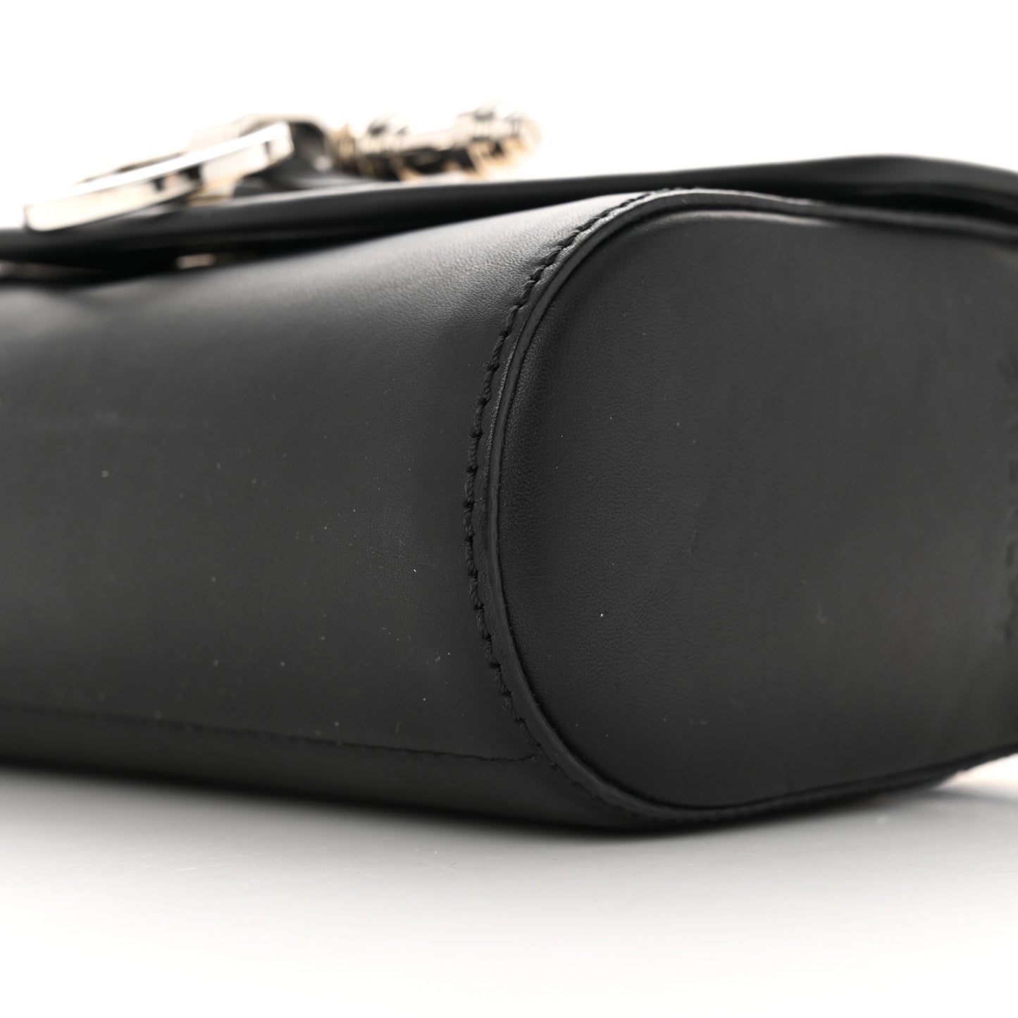 Lambskin Obsedia Shoulder Bag Beige Black