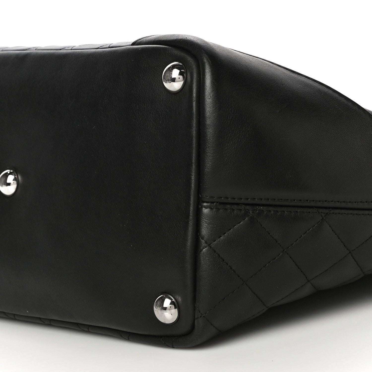 Chanel Calfskin Quilted Large Cambon Tote Black White 10 of 14