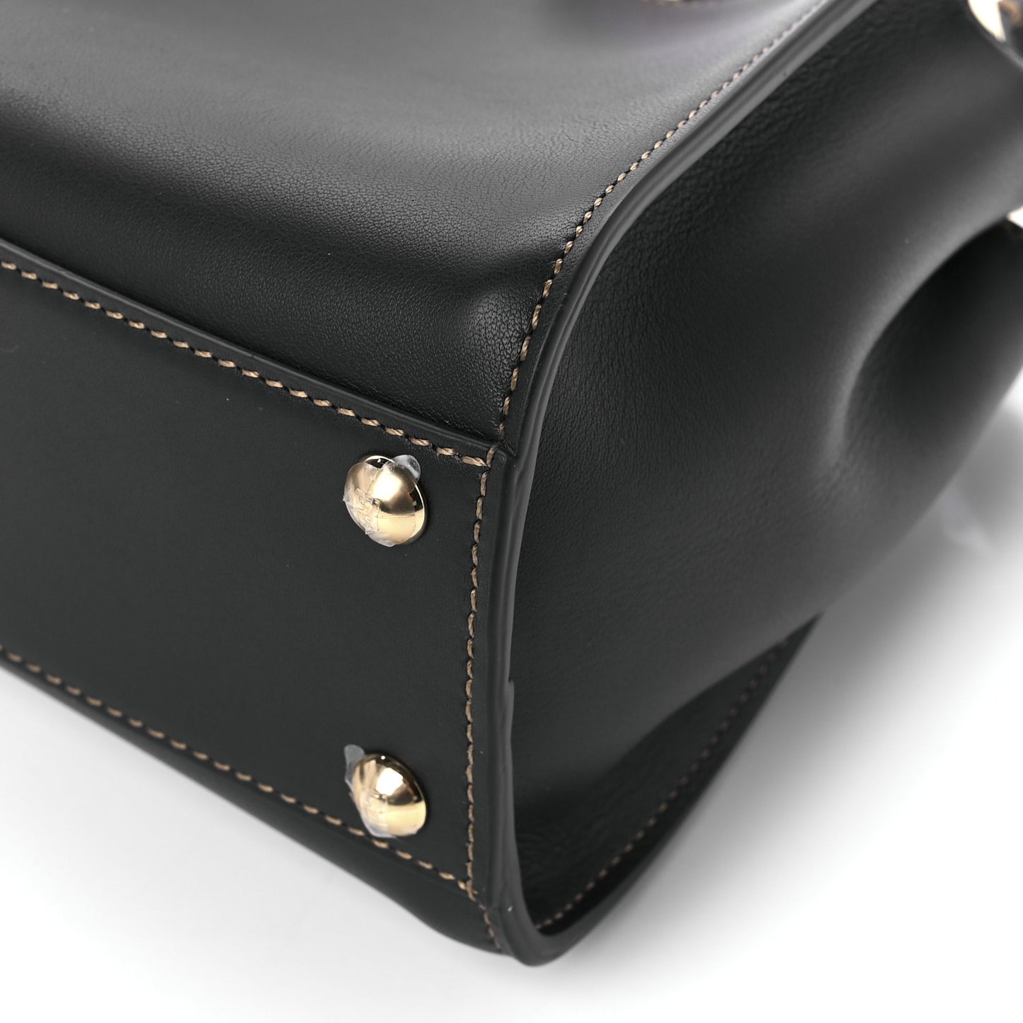 Vitello King Canvas Chinese New Year Tiger Embroidered Mini Peekaboo Iconic Satchel Black Dark Yellow