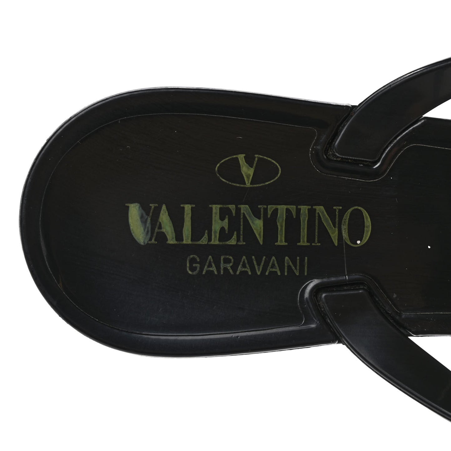 PVC Jelly Rockstud Bow Thong Sandals 37 Black