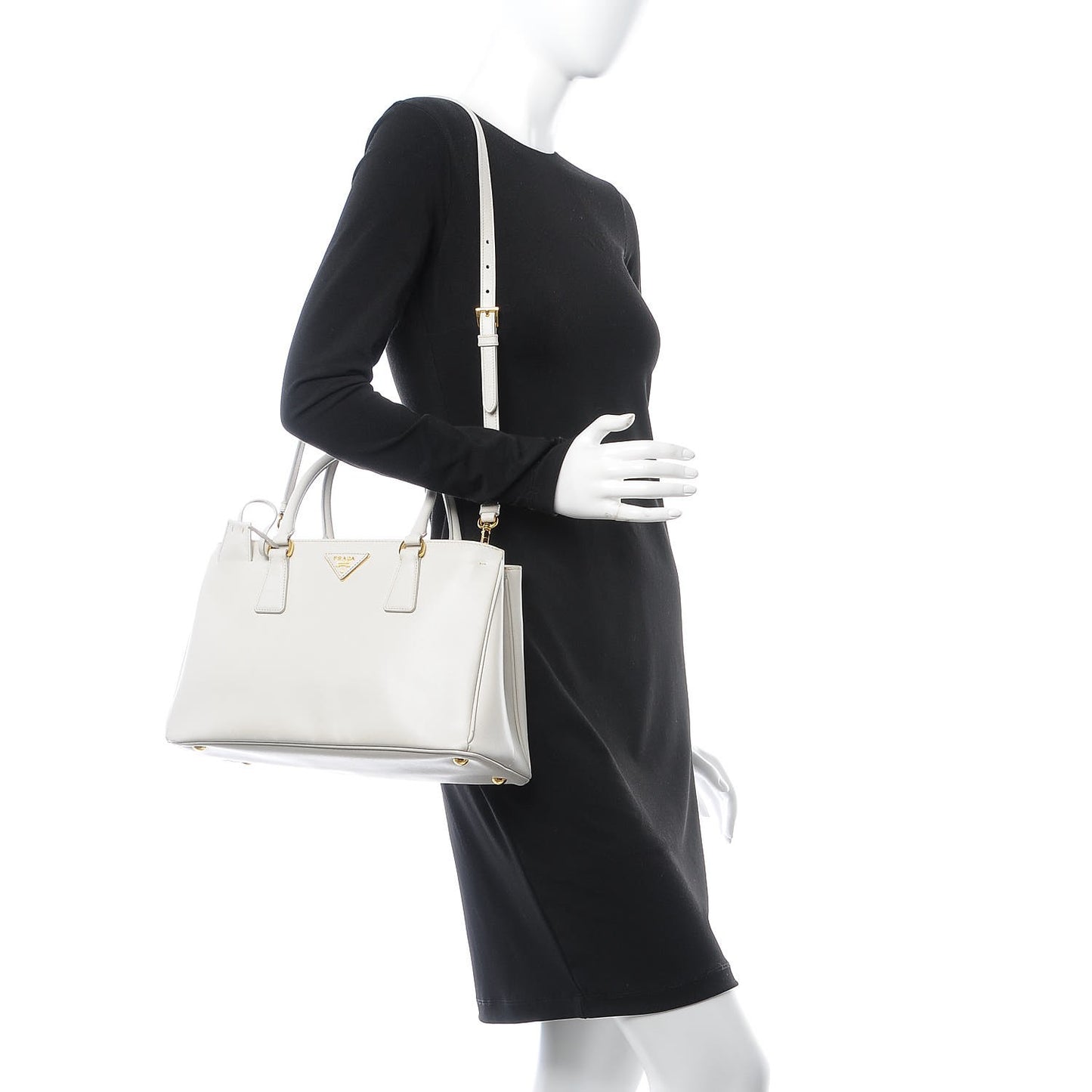 Saffiano Lux Medium Tote Talco