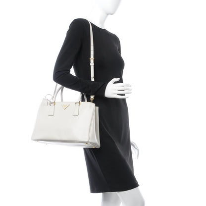 Prada Saffiano Lux Medium Tote Talco 3 of 14