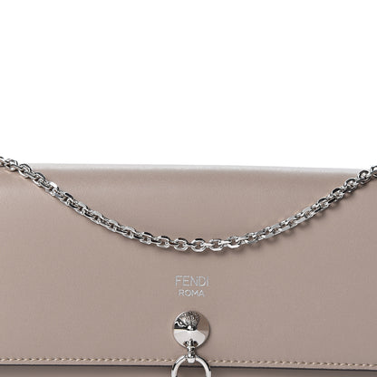 Fendi Vitello Liberty Century Lucido By The Way Continental Wallet On Chain Tortora 7 of 9