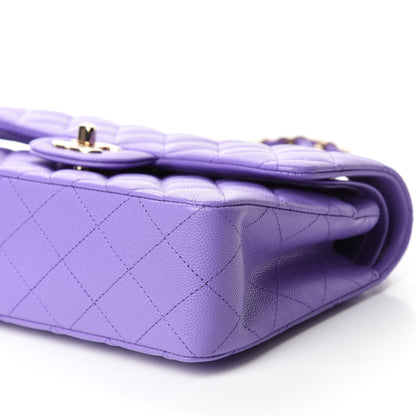 Chanel Caviar Quilted Small Double Flap Purple 7 of 11