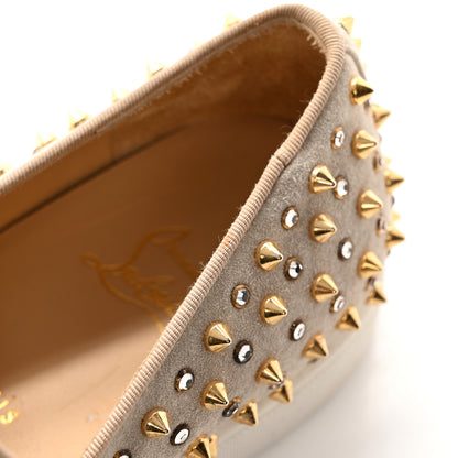 Christian Louboutin Veau Velours Spikes Womens Roller Boat Flat 44 Gold 22 of 22