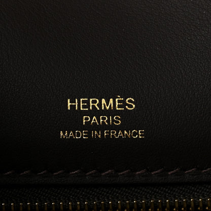 Hermes Toile H Swift Kelly Sellier 25 Ecru Bai Brun 5 of 10