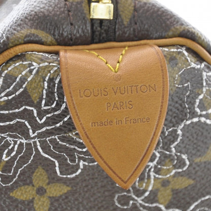 Louis Vuitton Monogram Dentelle Speedy 30 Silver 8 of 9