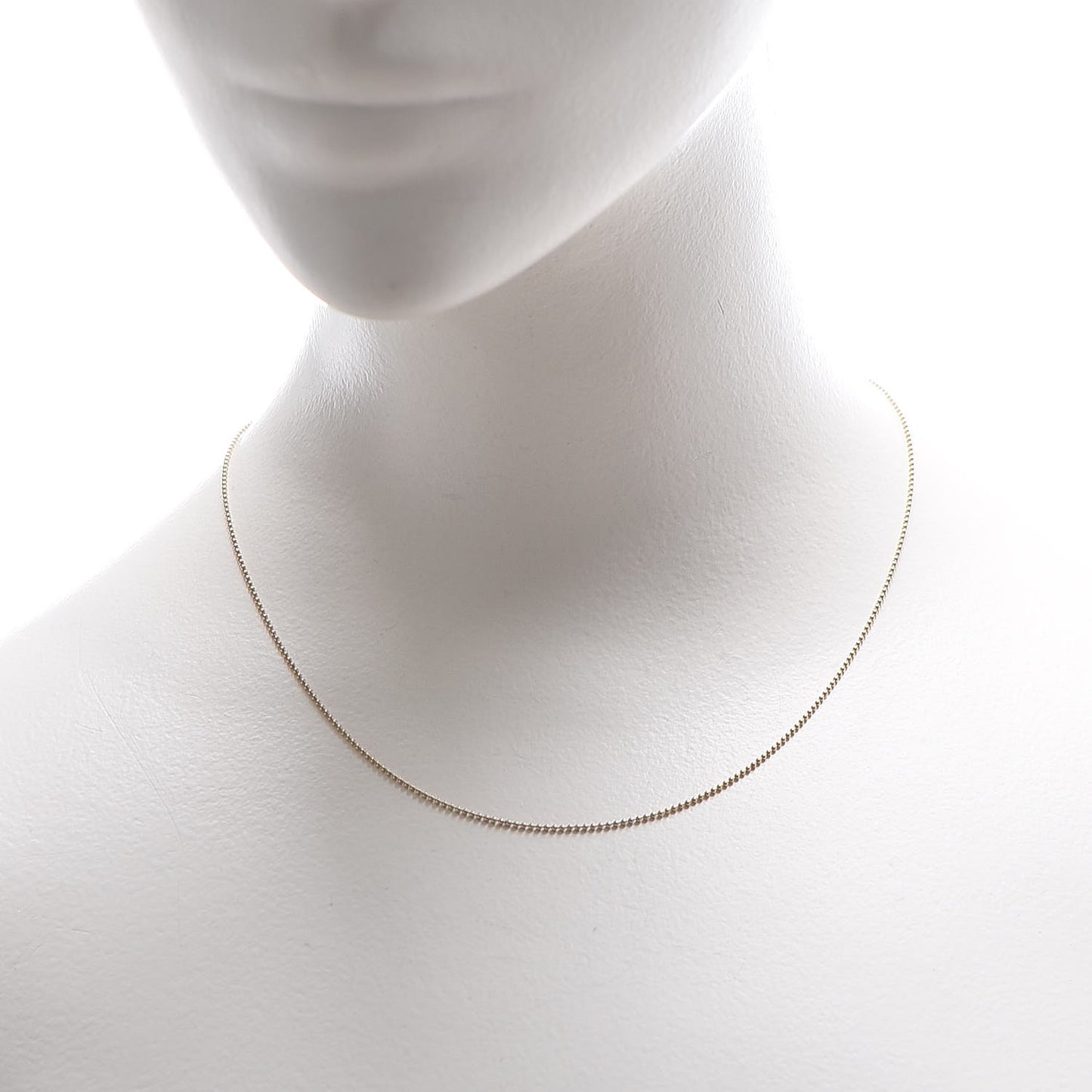 18K Yellow Gold Small Bead 16 Inch Necklace