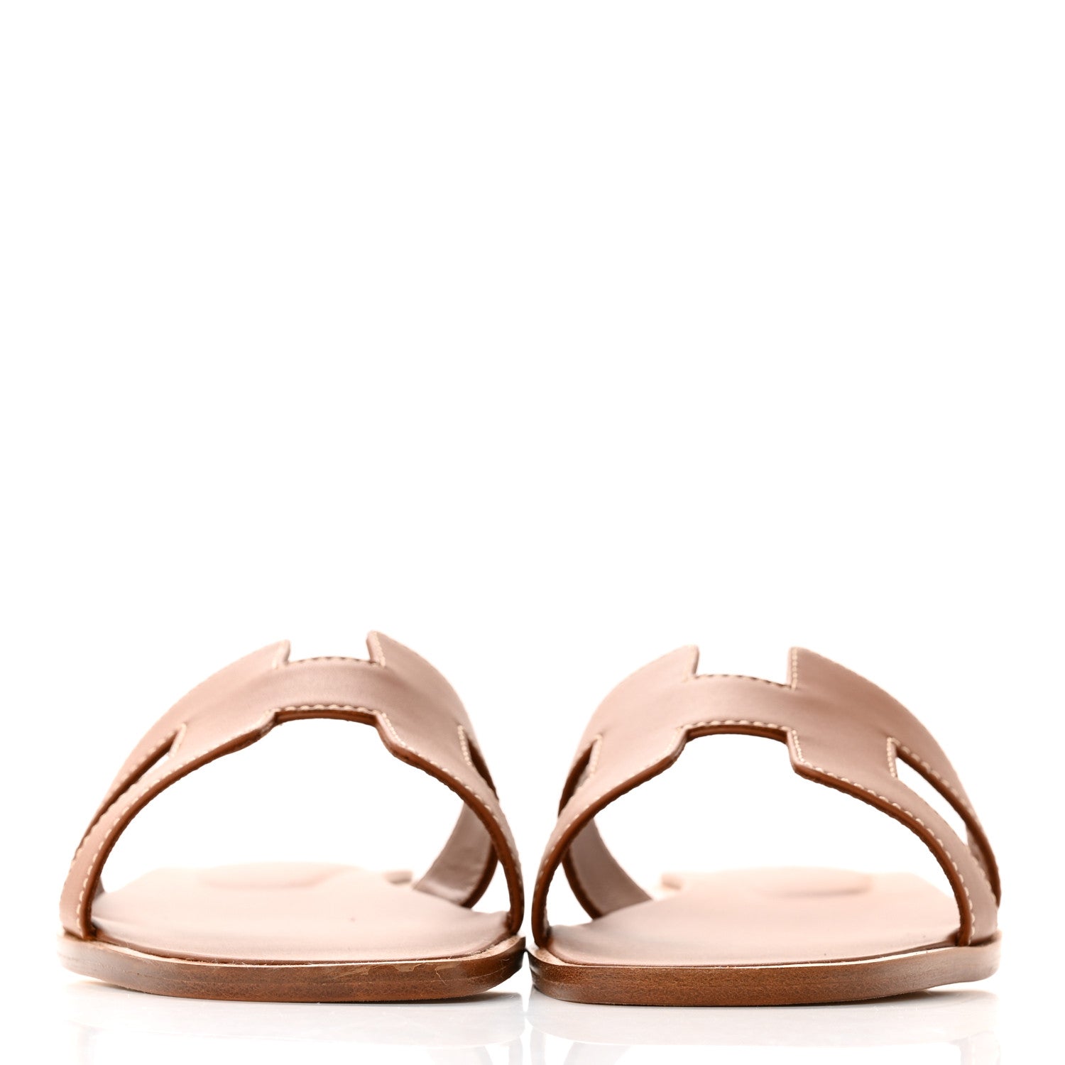 Hermes Box Calfskin Oran Sandals 38 Gold 2 of 11