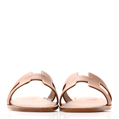 Hermes Box Calfskin Oran Sandals 38 Gold 2 of 11
