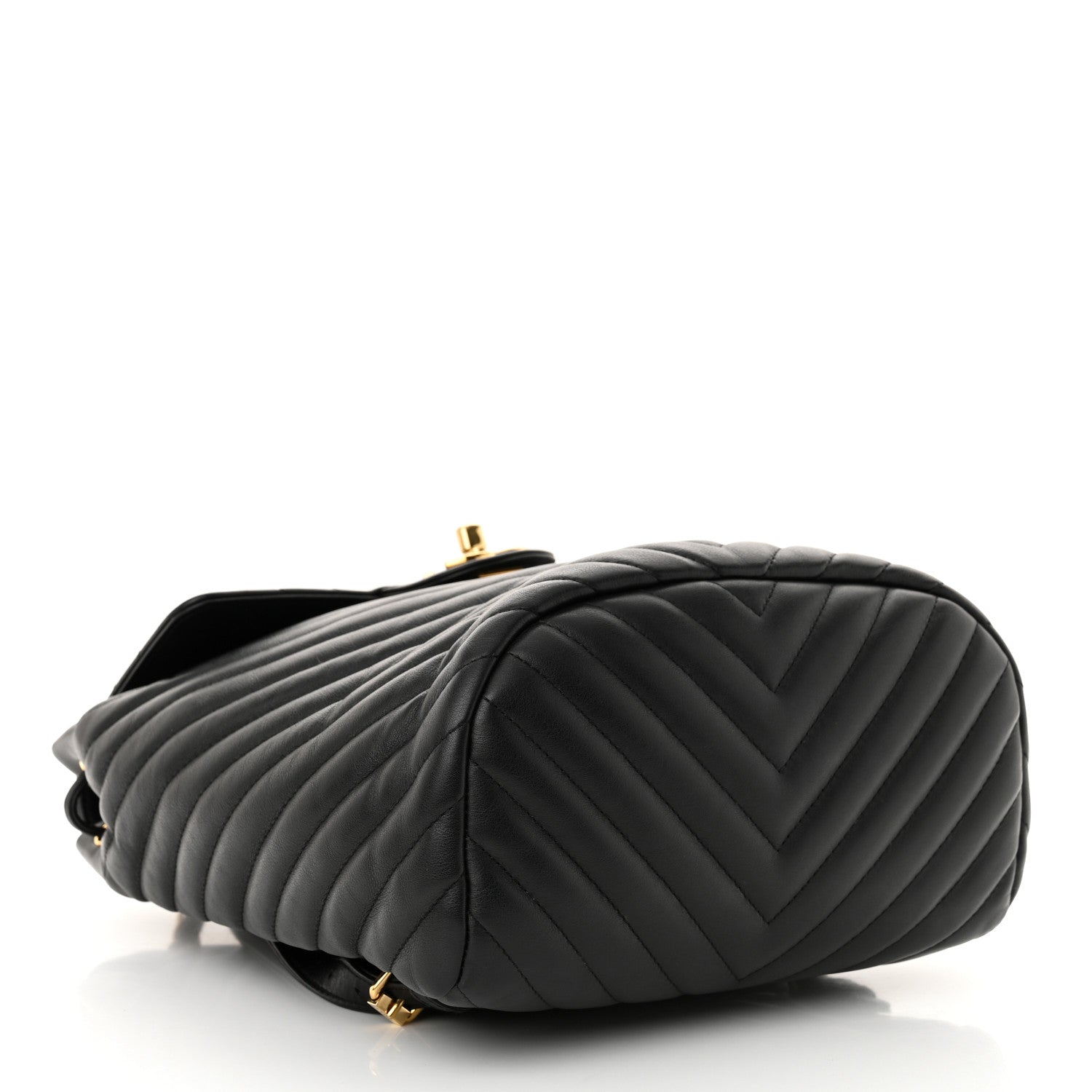 Chanel Calfskin Chevron Quilted Small Urban Spirit Backpack Black 4 of 11