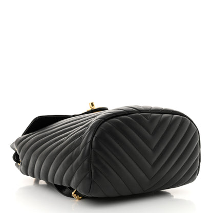 Chanel Calfskin Chevron Quilted Small Urban Spirit Backpack Black 4 of 11