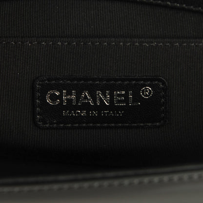 Chanel Patent Calfskin Quilted Medium Plexiglass Boy Flap Black 7 of 9