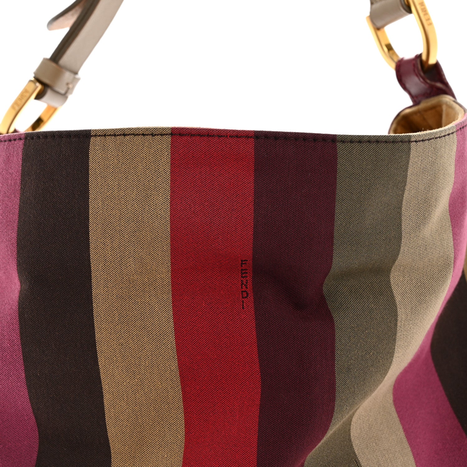 Fendi Canvas Striped Pequin Hobo Multicolor 8 of 13