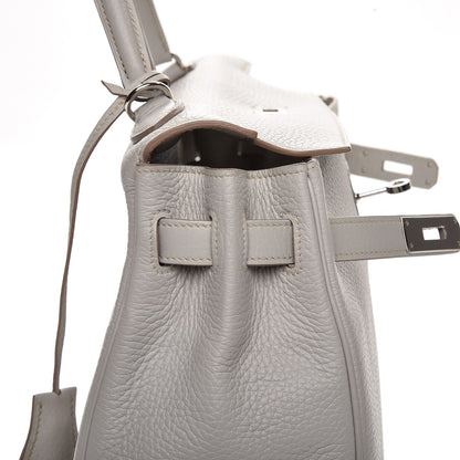 Hermes Taurillon Clemence Kelly Retourne 32 Gris Perle 23 of 33